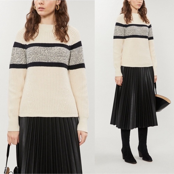 ReissAlanna Cotton Stripe Knit Jumper size medium